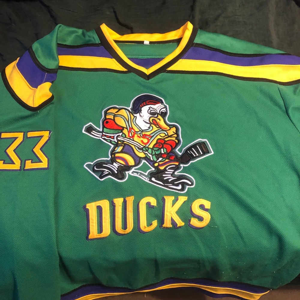 #33 Greg Goldberg Mighty Ducks Hockey Jersey